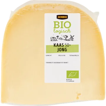 Jumbo Biologische Kaas Jong 50+ Stuk ca. 450 g