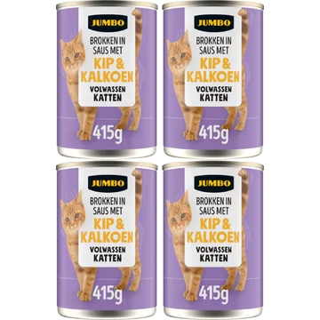 Jumbo Brokken in Saus met Kip & Kalkoen 4 x 415 g