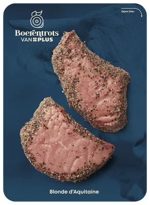 PLUS Boerentrots Rundersteak peper 2 st 250 gram
