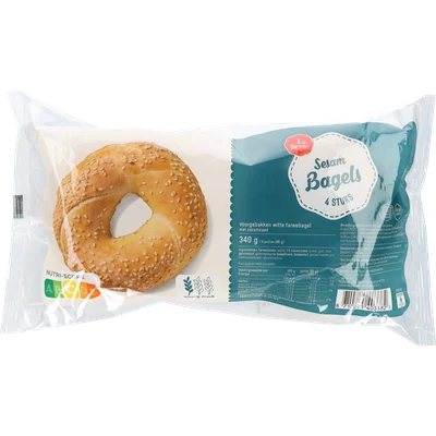 1 de Beste Bagels met sesam 4 st.