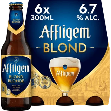 Affligem Blond Bier Fles 6 x 300ml