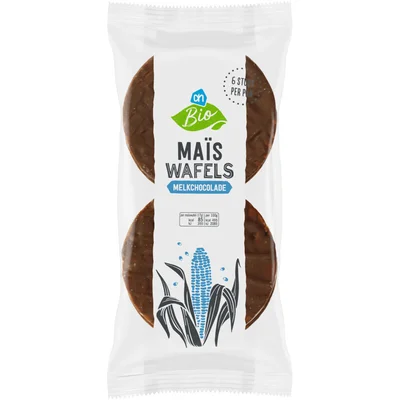 AH Biologisch Maiswafels met melk chocolade