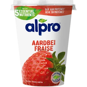 Alpro Plantaardige Variatie Op Yoghurt Aardbei 500g