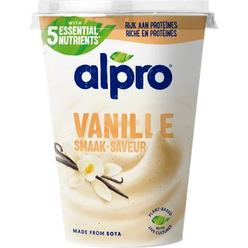 Alpro Plantaardige Variatie Op Yoghurt Vanille 500g