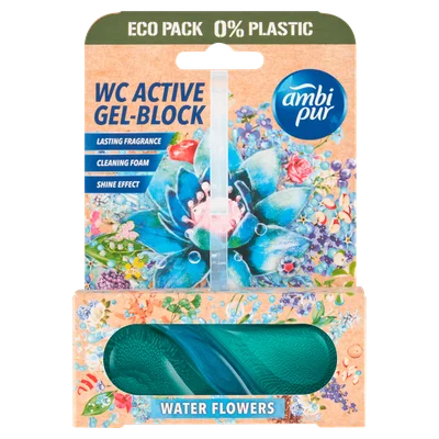 Ambipur Toiletblok Tri-Gel water blue blossom Doos 1 st