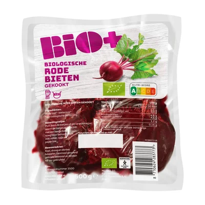 Bio+ Biologische rode bieten gekookt