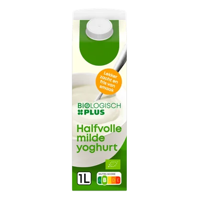 Biologisch PLUS Milde halfvolle yoghurt biologisch Pak 1000 ml