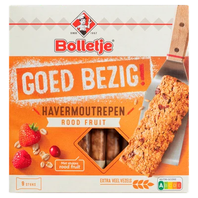 Bolletje Goed bezig graanrepen rood fruit Doos 210 g