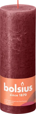 Bolsius Rustiek stompkaars 190/68 Velvet Red