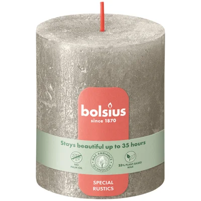 Bolsius Stompkaars Shimmer 80/68 Champagne Wikkel 1 st