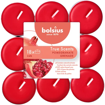 Bolsius True Scents geurtheelichten Pomegranate rood