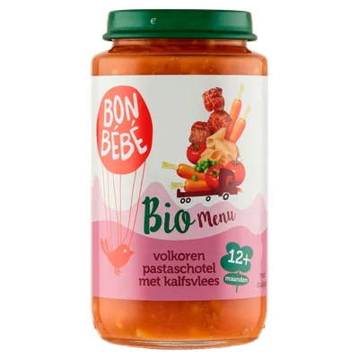 Bonbébé Biomenu 12+ maanden volkoren pasta met kalfsvlees