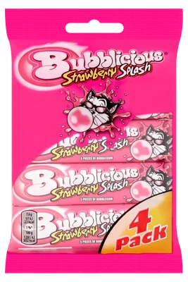 Bubblicious Strawberry 4-pack Set 148 g
