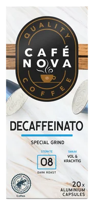 Café Nova Koffiecups decaffeinato sterkte 8 Doos 20 st