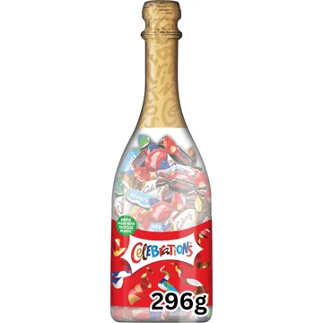 Celebrations Fles chocolaatjes mix cadeauverpakking 296g