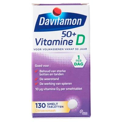 Davitamon Vitamine D 50+ smelttablet Doos 130 st