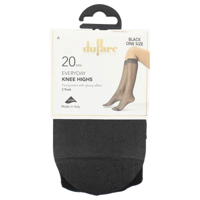 DuParc Kniekous Lycra 20D zwart 2p
