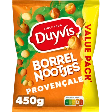 Duyvis Borrelnootjes Provencale Pinda Noten 450 gr
