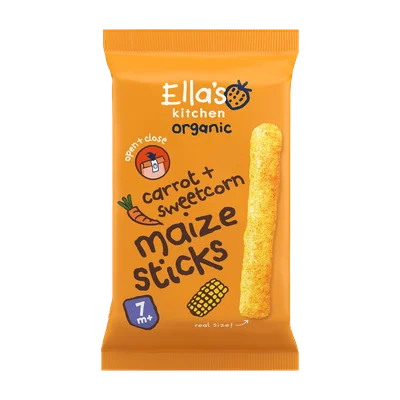 Ella's Kitchen 7+ Maize sticks Carrot Sweetcorn Pak 16 g
