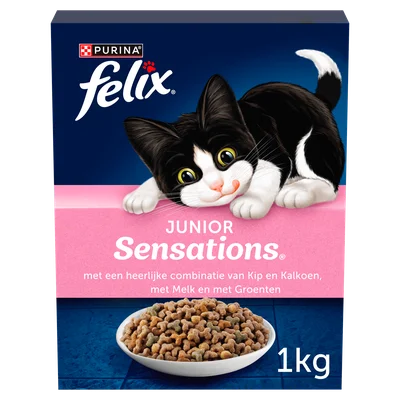 Felix Sensations Junior kattenvoer kip&melk