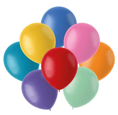 Folat Mixcolor pop ballonnen 23cm Blister 60 st