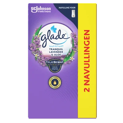 Glade Luchtverfrisser touch & fresh navulling duo lavender & aloe