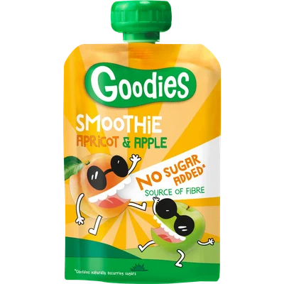 Goodies Knijpzakje abrikoos-appel 3+ jaar