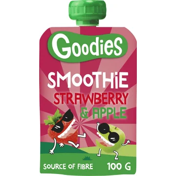 Goodies Knijpfruit Smoothie Aardbei & Appel 100 g