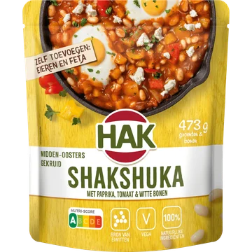 Hak Shakshuka met Paprika, Tomaat & Witte Bonen 550 g