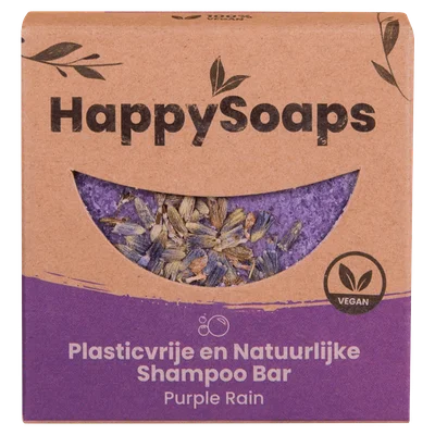 HappySoaps Purple rain shampoo bar Doos 70 g