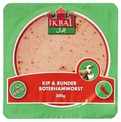 Ikbal Kip- en Runderboterhamworst paprika