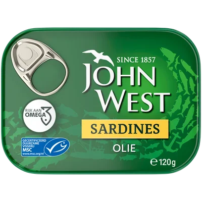 John West Sardinefilet zonder graat in zonnebloemolie