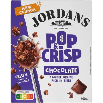Jordans Pop & Crisp Chocolate 400 g