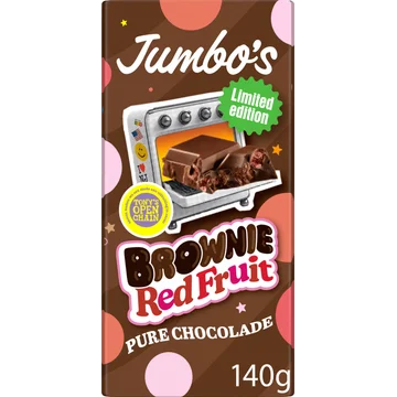 Jumbo's Brownie Red Fruit Pure Chocolade Limited Edition 140 g