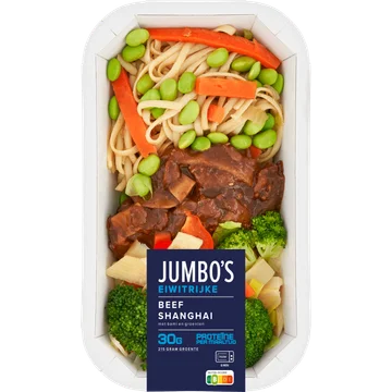 Jumbo's Eiwitrijke Beef Shanghai met Bami en Groenten 475 g