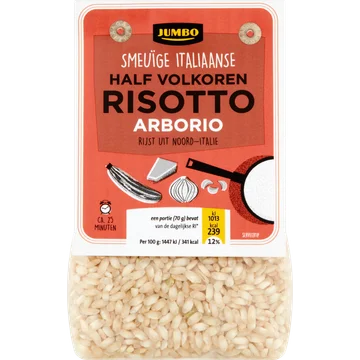 Jumbo Half Volkoren Risotto Arborio 250 g