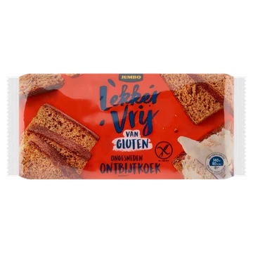 Jumbo Lekker Vrij van Gluten Ongesneden Ontbijtkoek 300 g