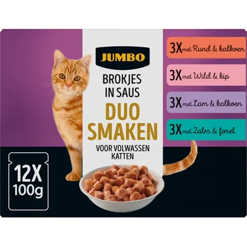 Jumbo Brokjes in Saus Duo Smaken  12 x 100 g