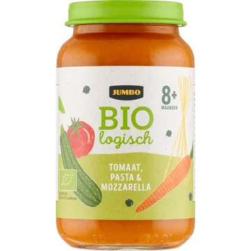 Jumbo Biologisch Babyvoeding Tomaat, Pasta & Mozzarella 8+ Maanden 220 g