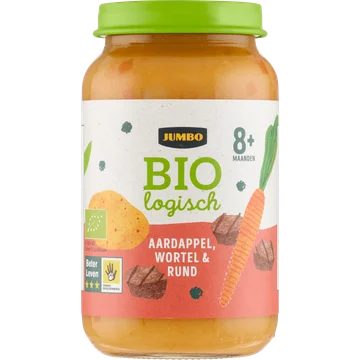 Jumbo Biologisch Babyvoeding Aardappel, Wortel & Rund 8+ Maanden 220 g