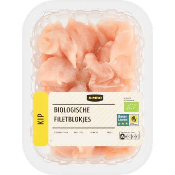 Jumbo Biologische Kipfiletblokjes ca. 200 g