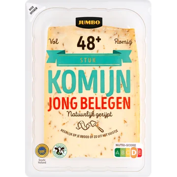 Jumbo Komijn Kaas Jong Belegen 48+ Stuk 450 g