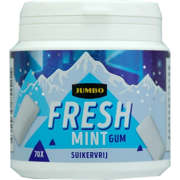 Jumbo Fresh Mint Gum Suikervrij 70 Stuks 100 g