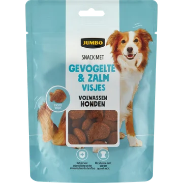 Jumbo Snack met Gevogelte & Zalm Visjes 100 g
