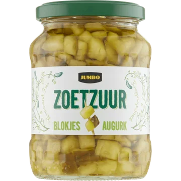 Jumbo Zoetzuur Blokjes Augurk 330 g