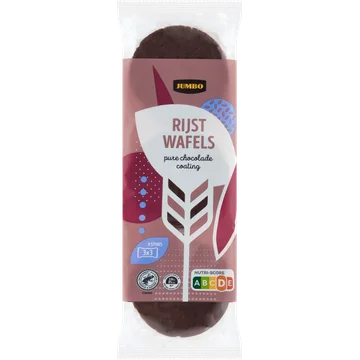 Jumbo Rijstwafels Pure Chocolade Coating 3 x 3 Stuks 150 g