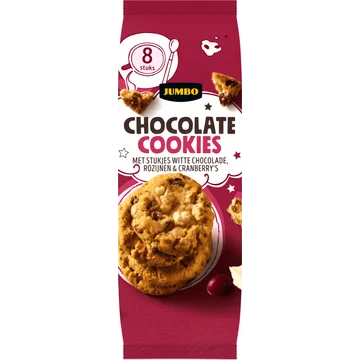 Jumbo Chocolate Cookies met Cranberry 200 g