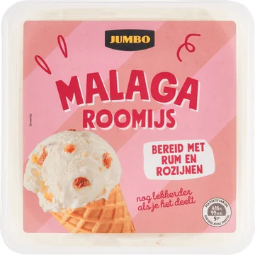 Jumbo Malaga Roomijs 500 g
