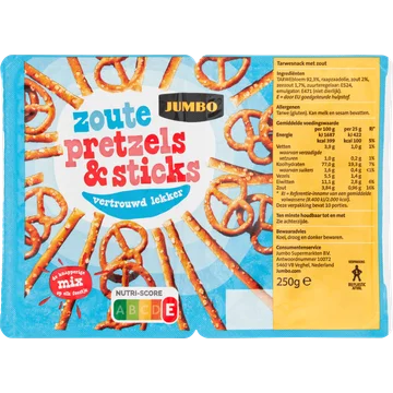 Jumbo Zoute Pretzels & Sticks 250 g