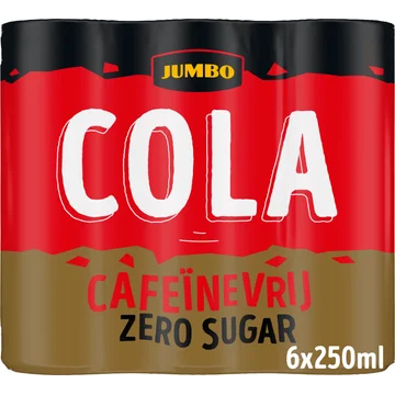 Jumbo Cola Cafeïnevrij Zero Sugar - Blik 6 x 250ML